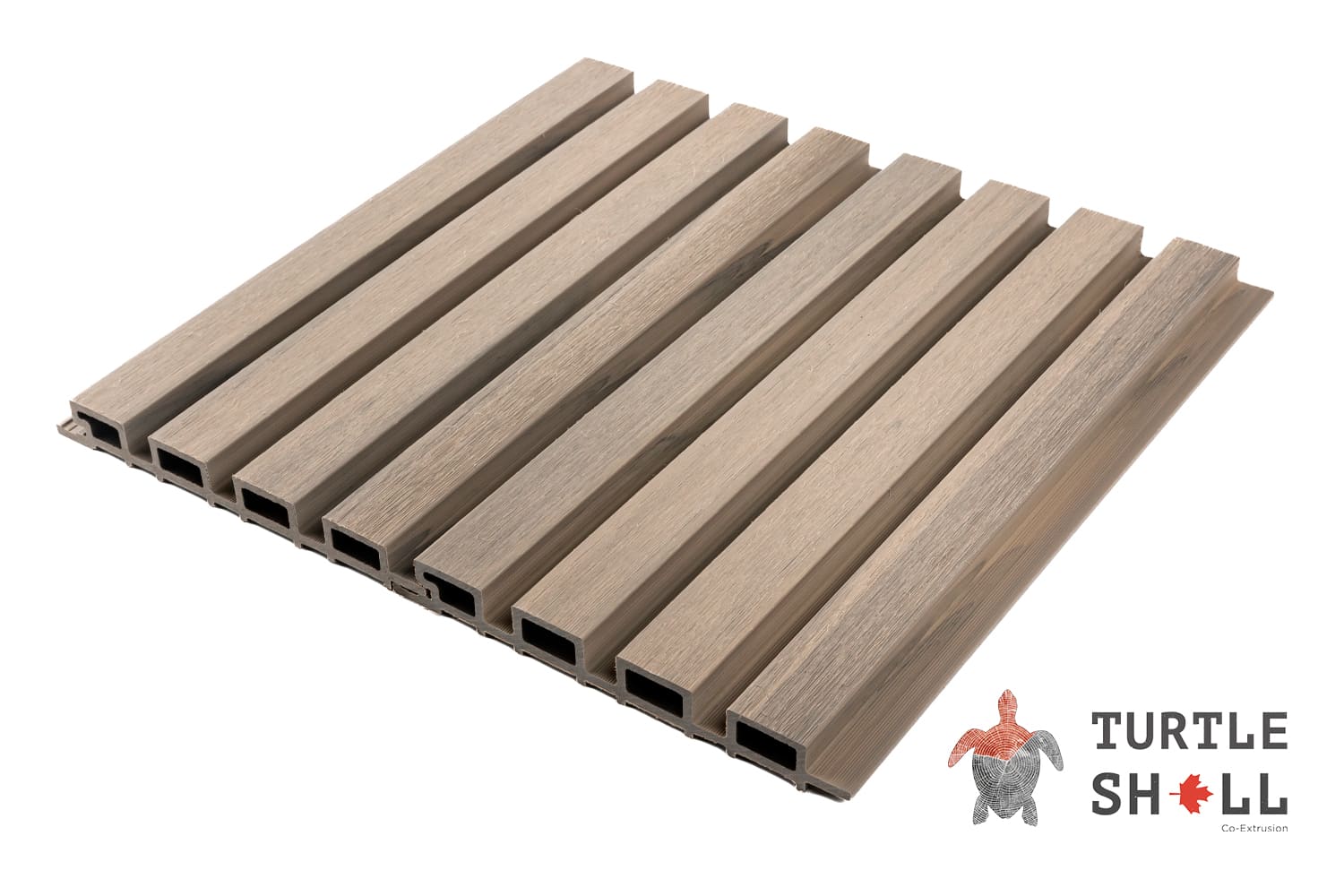 Реечная панель ДПК Turtle Shell Middle Lines, Canadian Maple, Co-Extrusion