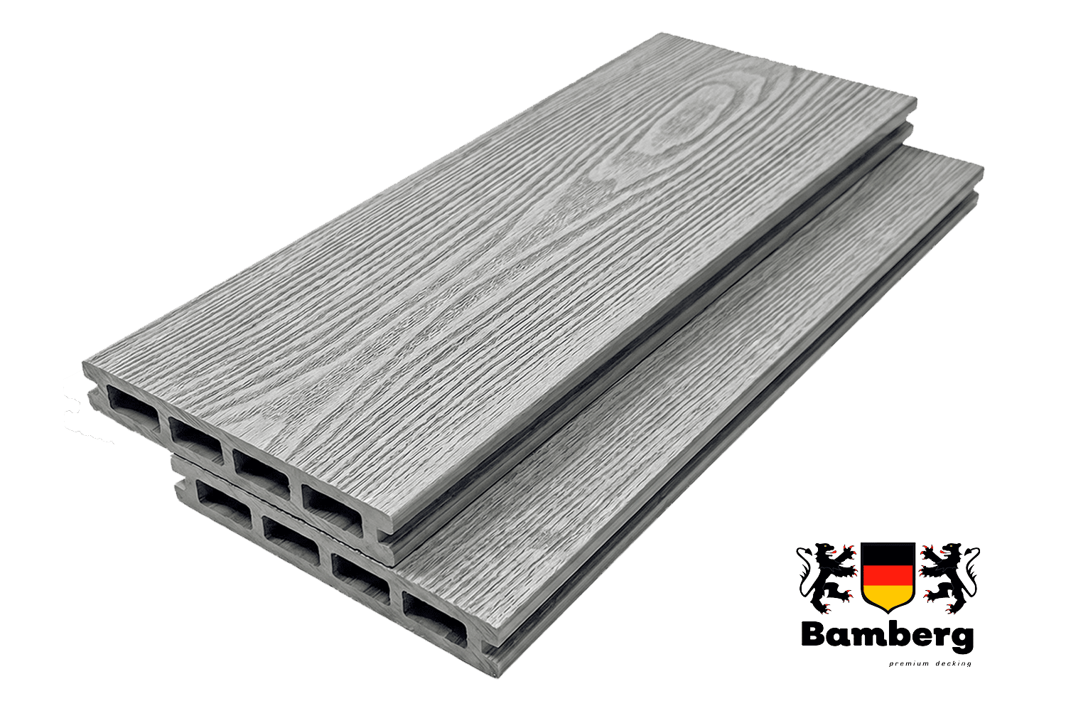 Террасная доска ДПК Бамберг пустотелая, 3D Натур (Natural), Барнвуд (Barnwood)— Black Deck
